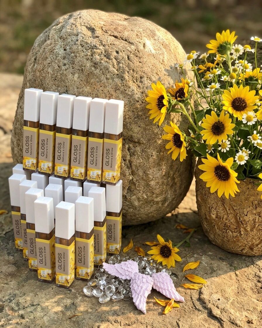 Gloss Labial Dourado holográfico