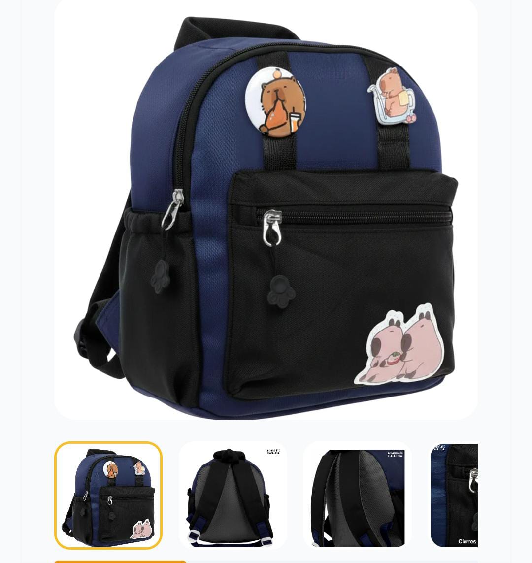 Mochila Pré Escolar Infantil Capivara Passeio Creches Bolsa