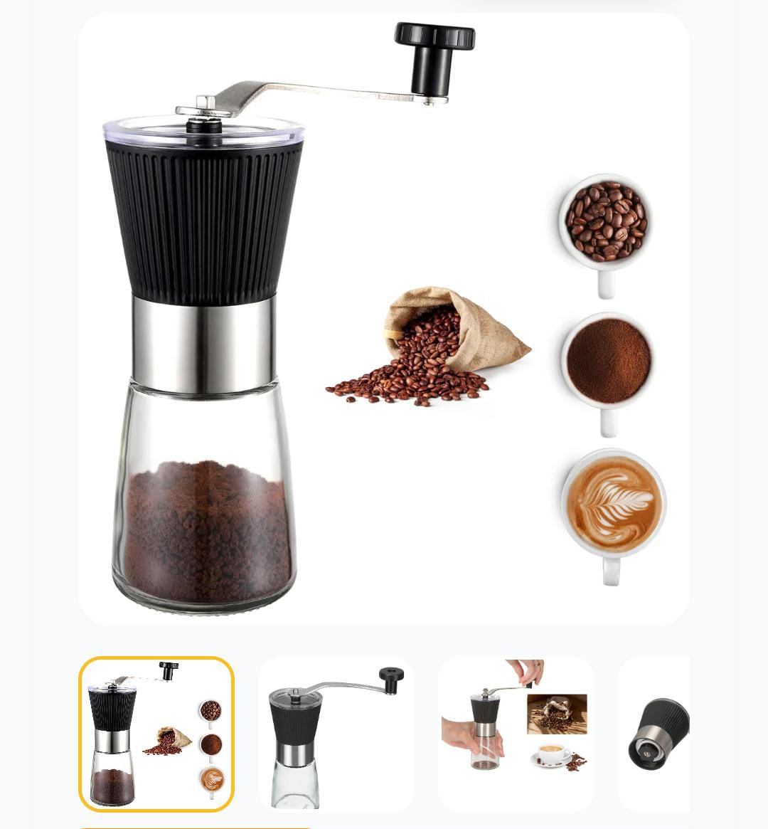 Moedor de Café Manual com Mecanismo em Cerâmica – Frescor e Sabor na Sua Xícara