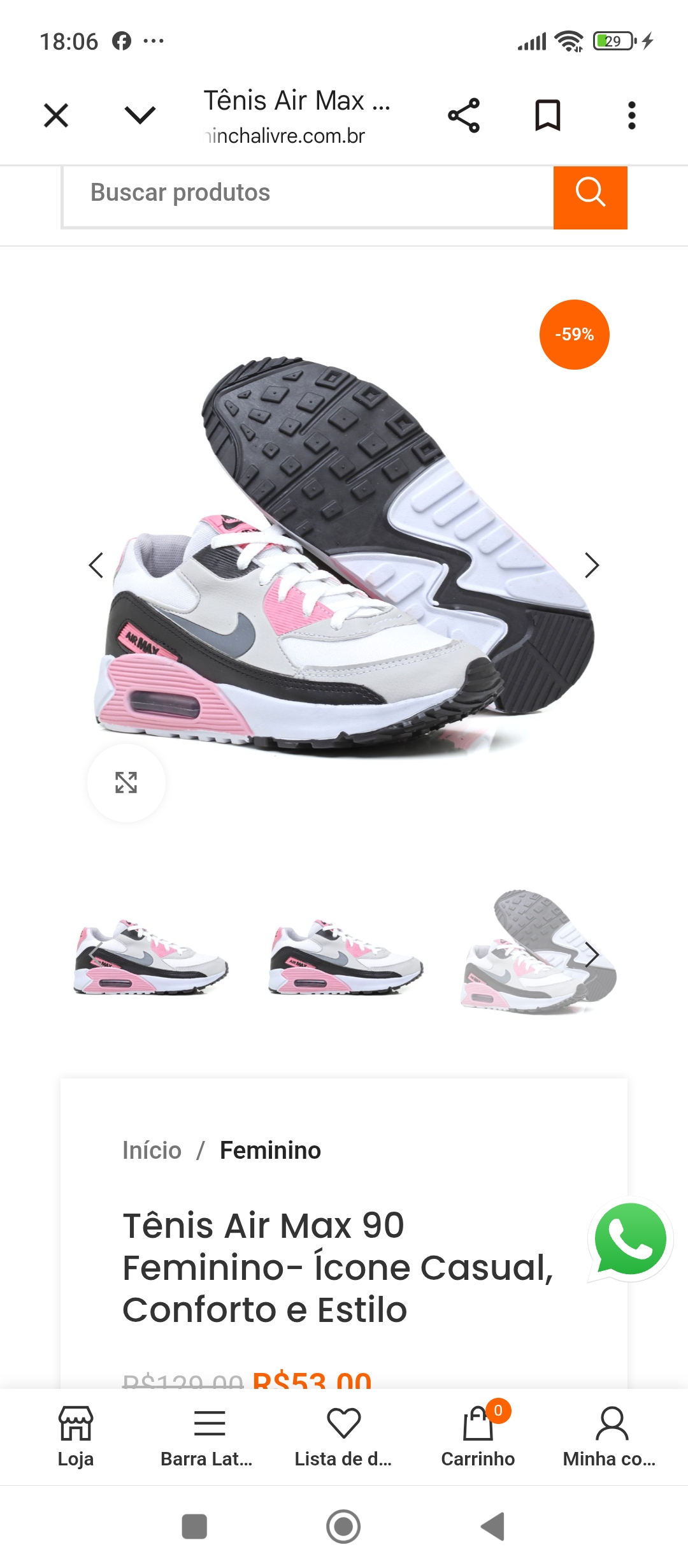 Tênis Air Max 90 Feminino- Ícone Casual, Conforto e Estilo