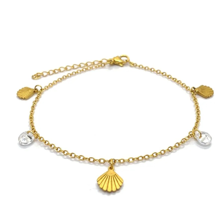 Tornozeleira Concha e Zircônia