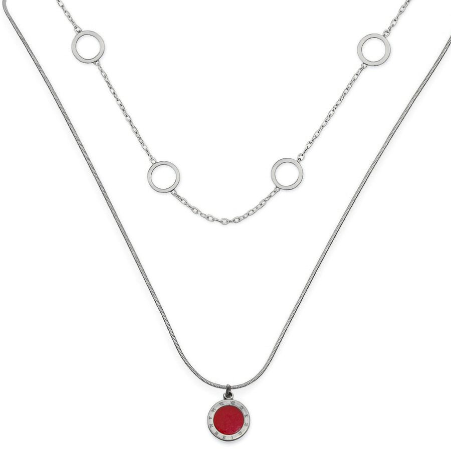 Colar Duplo Círculos