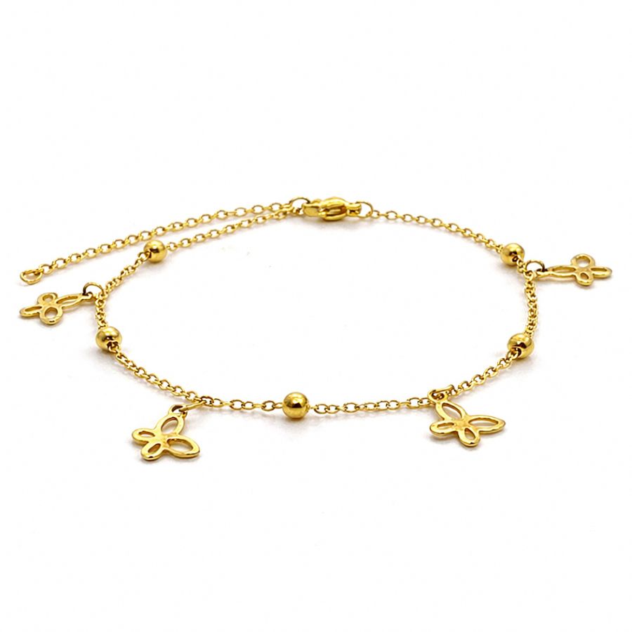 Tornozeleira Borboleta vazada e bolinha