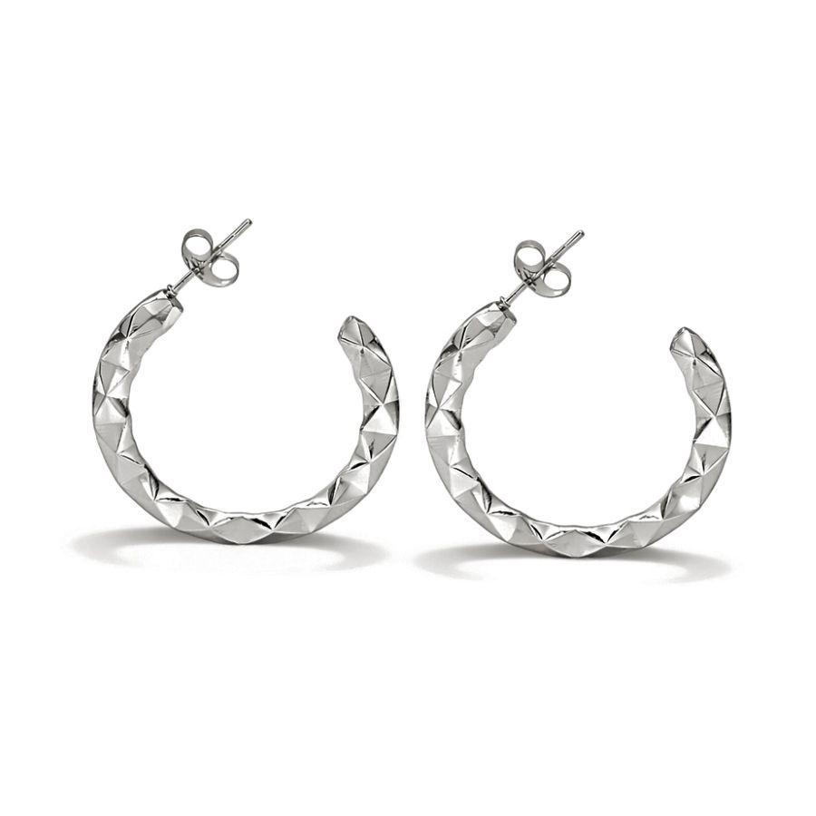 Brinco Argola Facetada