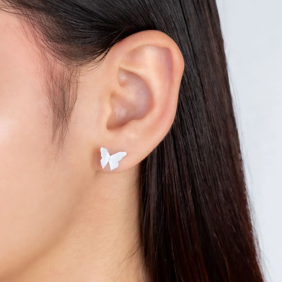 Brinco Borboleta asas dobradas