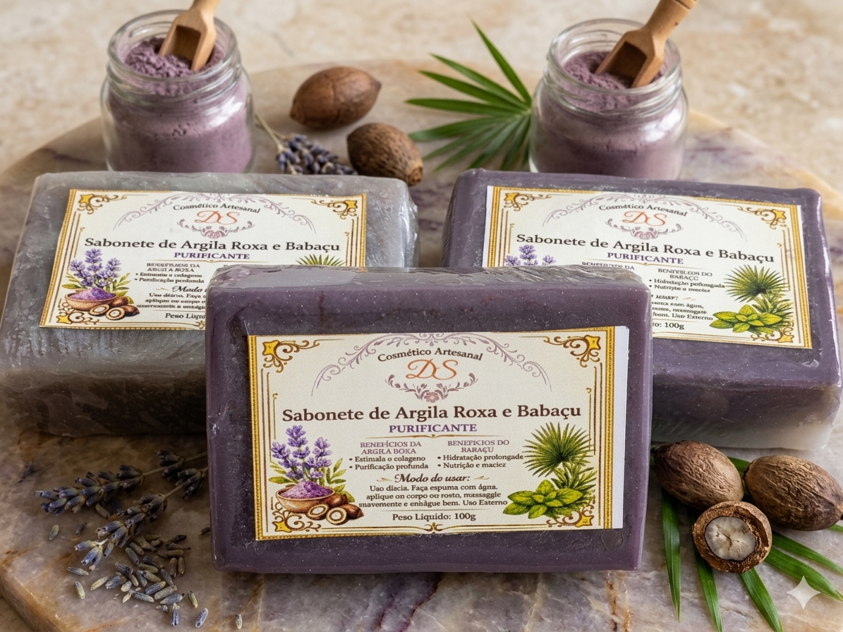 Sabonete de Argila Roxa com Babaçu